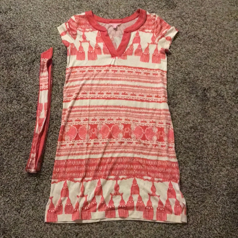 Lilly Pulitzer XS Bidi Dress in Shimmy Shell EUC